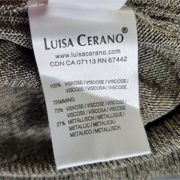 Luisa Cerano Women's Gray Crew Neck Long Sleeve Pullover  Size 8 - Picture 9 of 10